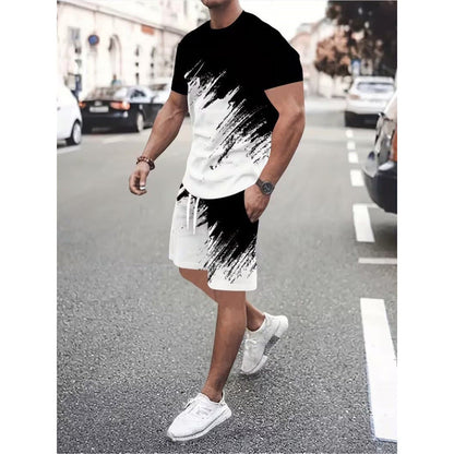 Men’s Summer Dynamic Print Casual Set