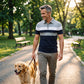 Men's Casual Color Block Short Sleeve Collared Shirt