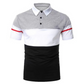 Men's Casual Color Block Short Sleeve Collared Shirt