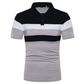 Men's Casual Color Block Short Sleeve Collared Shirt