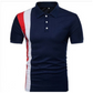 Men's Casual Color Block Short Sleeve Collared Shirt