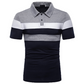 Men's Casual Color Block Short Sleeve Collared Shirt