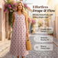 Women Sleeveless Polka Dot Maxi Dress with Pockets V Neck Summer Sundress