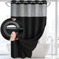 🚿 LIMITED-TIME 50% OFF! ✨ Waffle Pattern Shower Curtain – Double Waterproof, Snap Buttons, Clear Top Window 🛁