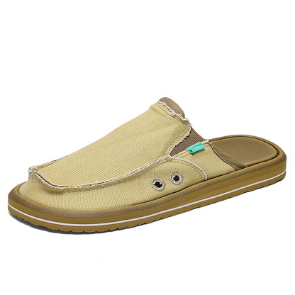 Men's Casual Canvas Slip-On Mules