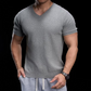 Breathable V-Neck Knit Tee