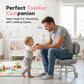 ⏳Time-Limited Special⏰Rolling Low Stool with Backrest – Silent Casters, Cloud Comfort, Toddler Friendly 🏠
