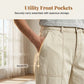 Women's Casual Mid-Length Cargo Shorts with Pockets