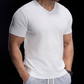 Breathable V-Neck Knit Tee