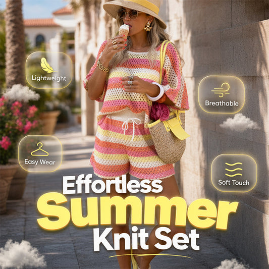 Women's Colorblock Striped Knit Lounge Set