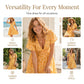 Women's Summer Floral V-Neck Ruffle Dress