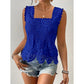 Women's Elegant Square Neck Lace Tank Top