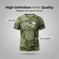 Men's Casual Artistic Denim-Print T-Shirt & Shorts Set