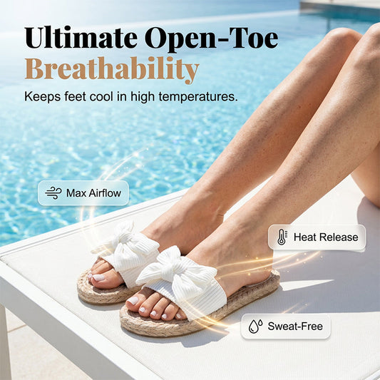 Elegant Bow Flat Sandals