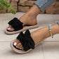 Elegant Bow Flat Sandals