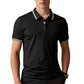🚆 Men's Contrast Lapel Quick-Dry Short Sleeve T-Shirt – A crisp, collared look without the weight of a full polo. Quick-dry, crease-resistant fabric for busy mornings & commutes. Pairs perfectly with chinos, jeans & shorts 🕶️