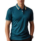 🚆 Men's Contrast Lapel Quick-Dry Short Sleeve T-Shirt – A crisp, collared look without the weight of a full polo. Quick-dry, crease-resistant fabric for busy mornings & commutes. Pairs perfectly with chinos, jeans & shorts 🕶️