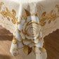 🎉 2026 Sale — Over 58,000 Sold!🌹Waterproof Gold Rose Tablecloth – Embossed Effect, Stain-Resistant, Elegant ✨