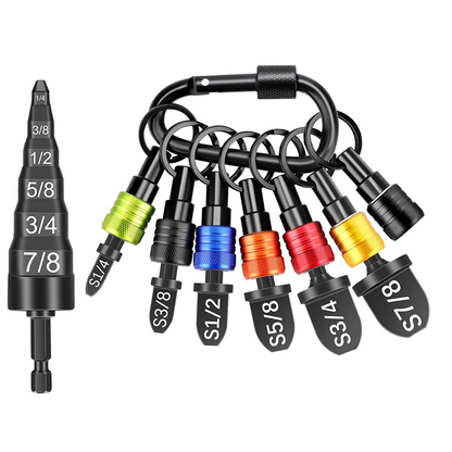 Multicolor Screwdriver Bit Holder Keychain Extension Bar