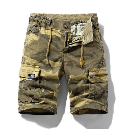 Men's Casual Elastic Waist Cargo Shorts