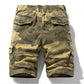Men's Casual Elastic Waist Cargo Shorts