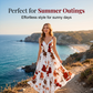 🌸 2026 Sale — Over 48,000 Sold! 💃 Women's Printed Spaghetti Strap Maxi Dress – Floral V-Neck Elegance ✨