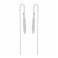 Elegant Long Tassel Drop Threader Earrings