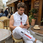 Men's Sleeveless Hoodie and Pants Two-Piece Sports Set
