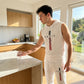 Men's Sleeveless Hoodie and Pants Two-Piece Sports Set