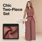 Women's Sleeveless Top & Pants 2-Piece Set