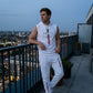Men's Sleeveless Hoodie and Pants Two-Piece Sports Set