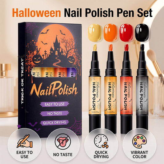 Quick-Dry Halloween Nail Polish Pen Set