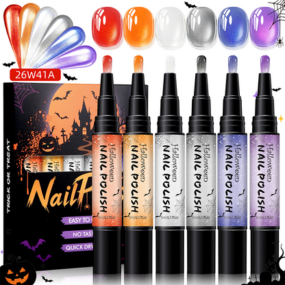 Quick-Dry Halloween Nail Polish Pen Set