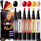 Quick-Dry Halloween Nail Polish Pen Set