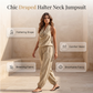 💃 2026 Sale — Over 33,000 Sold!🔥 Chic Draped Halter Neck Jumpsuit – Relaxed Wide-Leg Silhouette ✨