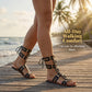 Lace-Up Roman Style Flat Sandals for Summer