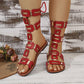 Lace-Up Roman Style Flat Sandals for Summer