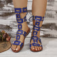 Lace-Up Roman Style Flat Sandals for Summer