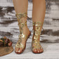 Lace-Up Roman Style Flat Sandals for Summer