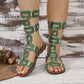 Lace-Up Roman Style Flat Sandals for Summer