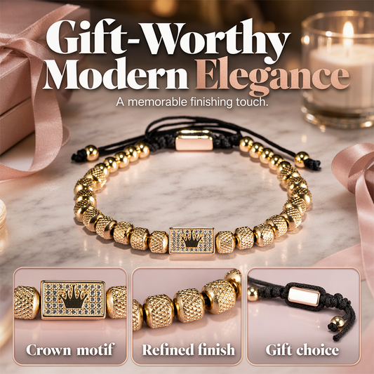 Classic Crown Design Braided Rope Bracelet