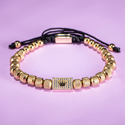 Classic Crown Design Braided Rope Bracelet