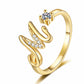 Adjustable Sparkle Initial Ring for Women