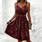 Women's Elegant Flowy V-Neck Dress