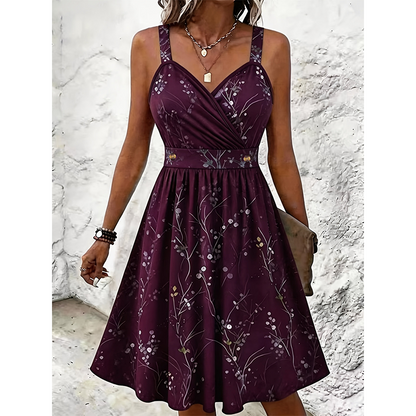 Women's Elegant Flowy V-Neck Dress