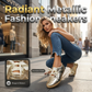 Women's Metallic Lace-Up Fashion Sneakers