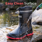 Unisex Mid-Calf Waterproof Rain Boots