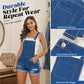 Women's Casual Denim Short Overalls
