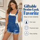 Women's Casual Denim Short Overalls