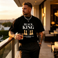 Men Plus Size Chess Slogan Print T-Shirt Casual Short Sleeve Tee